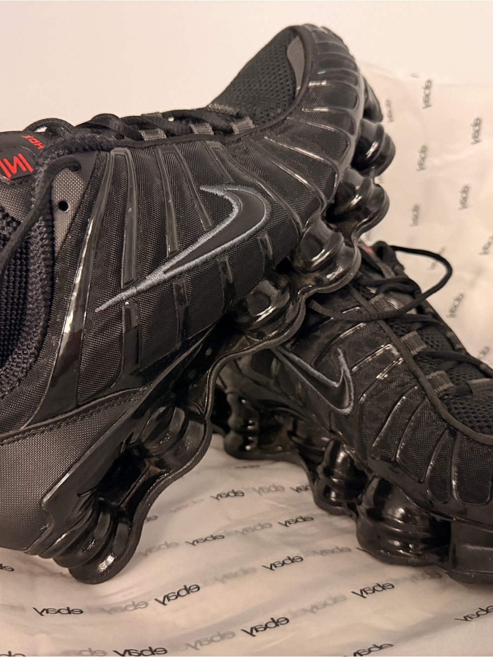 Nike Shox TL Shoes - Black with Red Accents - Picture 5 of 6
